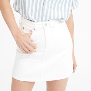 Everlane Denim Skirt (White, 26)